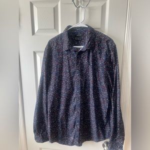 CACTUS Casual Floral Print Button Up Shirt - XL Slim Fit, like L